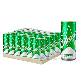 【地域別送料無料】【ロッテ】七星サイダー(缶)250mlx1箱(30缶)　韓国炭酸飲料 ジュース 韓国飲み物 チルソンサイダー 七星サイダー　韓国サイダー 　七星 ロッテ チルソン サイダー お中元 お歳暮