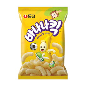 【農心】バナナキック75g「韓国語版」Banana Kick　バナナ風味コーンスナック