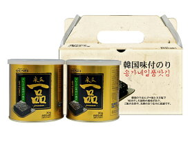 【GOSEI】宋家一品のり缶 ギフトセット[8切x54枚(30g)X2缶入]　ギフトボックス＋海苔2缶　お土産　韓国海苔　韓海苔　のり　味付け海苔　味付のり