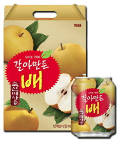 【ヘテ】すりおろし梨ジュース　238mlX1箱(12本)　梨ドリンク　韓国梨　韓国なし　なしドリンク　なしジュース　梨パルプジュース お中元 お歳暮