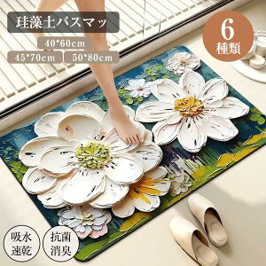 KOSIKINI 玄関マット 珪藻土バスマット 大判 足ふきマット キッチンマット 珪藻土 滑り止め 浴室 脱衣所 足拭き 柔らか お風呂 洗面所 吸水 速乾 抗菌 北欧 吸水 ソフト 手入れ簡単 60*40cm 70*50cm