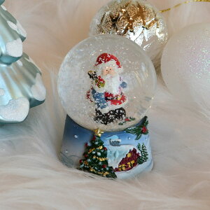 クリスマスツリー オーナメント クリスマス 北欧 おしゃれ スノードーム インテリア プレゼント ギフト クリスマス雑貨 送料無料 レジンサンタスノードーム φ45mm