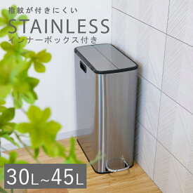 先行予約7月下旬入荷予定 レビュー特典付き ゴミ箱 45リットル スリム おしゃれ ペダル式 ステンレス 大容量 キッチン 蓋付き おしゃれ 新生活 ゴミ箱 シンプル 清潔感 両開き ステンレス ダストボックス 45L　30L