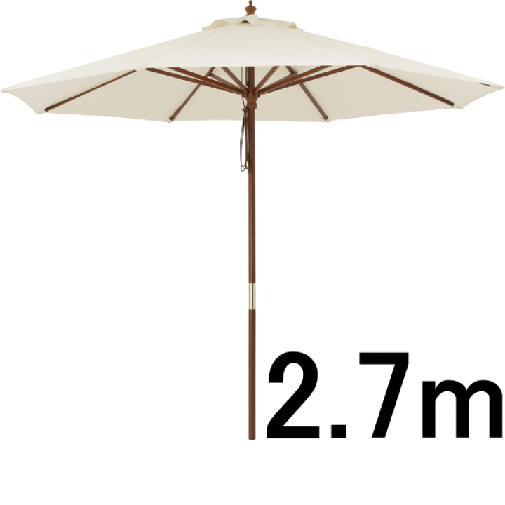 木製パラソル ベージュ パラソルベースつき　カフェ　イベント 楽天市場】ガーデンパラソル 300cm パラソルベースセット 傘