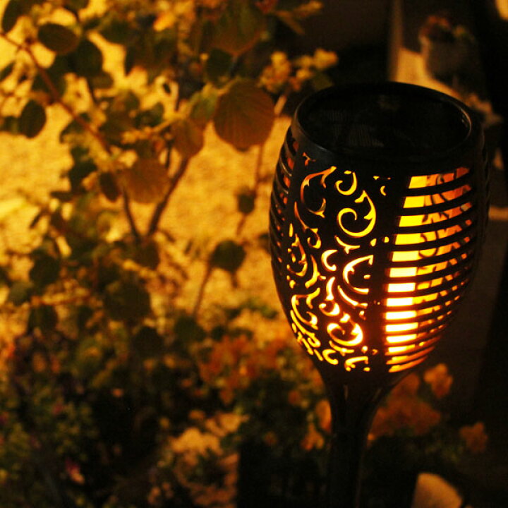 楽天市場 ソーラートーチライト ファイヤー2個セット ソーラーライト ガーデンライト ポールライト 松明 たいまつ Ledソーラーライト 充電式 Rcp Bh 6099 Depos デポス