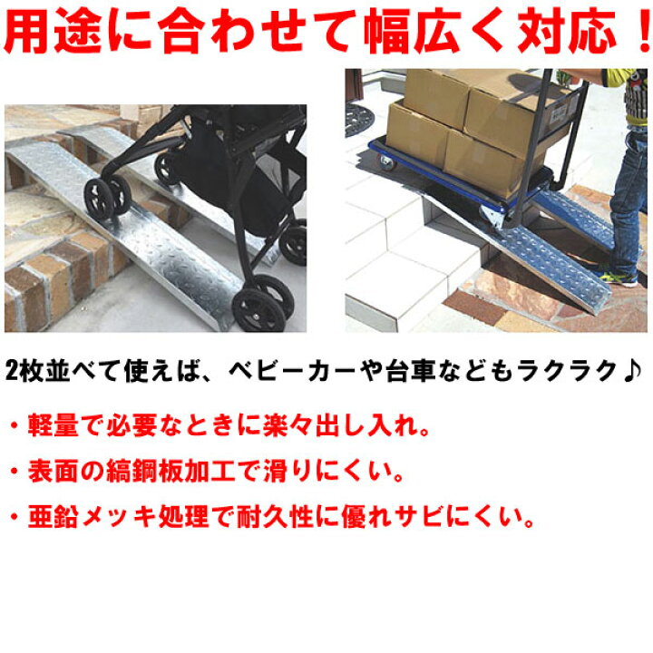 楽天市場】段差解消スロープ HSP-300 幅18cm×長さ90cm/段差スロープ 