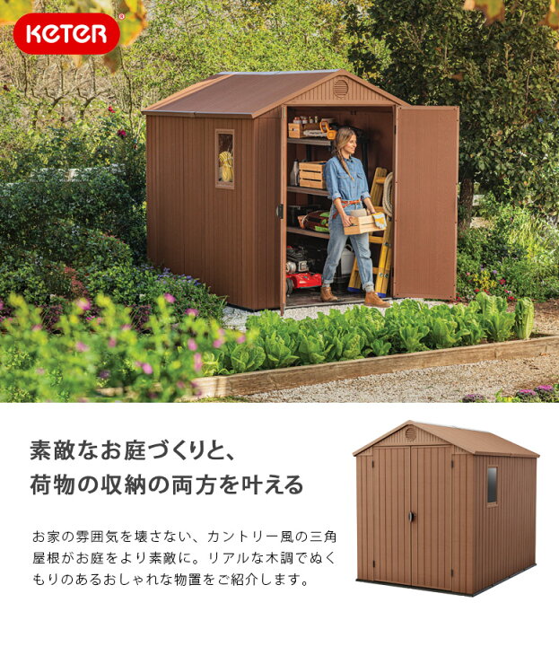 楽天市場】物置 大型物置 おしゃれ 物置小屋 自転車 サイクルポート 