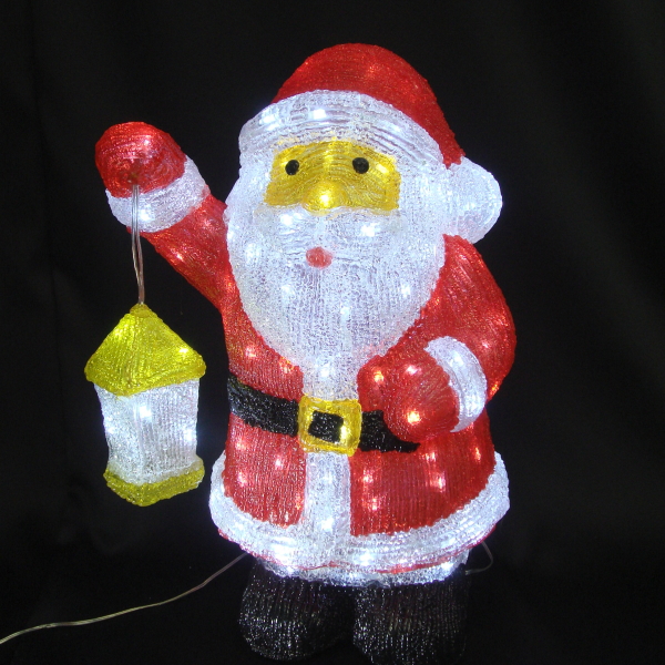 クリスマスの定番 可愛いサンタのイルミネーションライト LEDイルミネーション 3Dモチーフライト LEDアクリル サンタ 店 イルミネーション HLS_DU RCP タイムセール コロナ産業 05P03Dec16 クリスマス サンタクロース LED