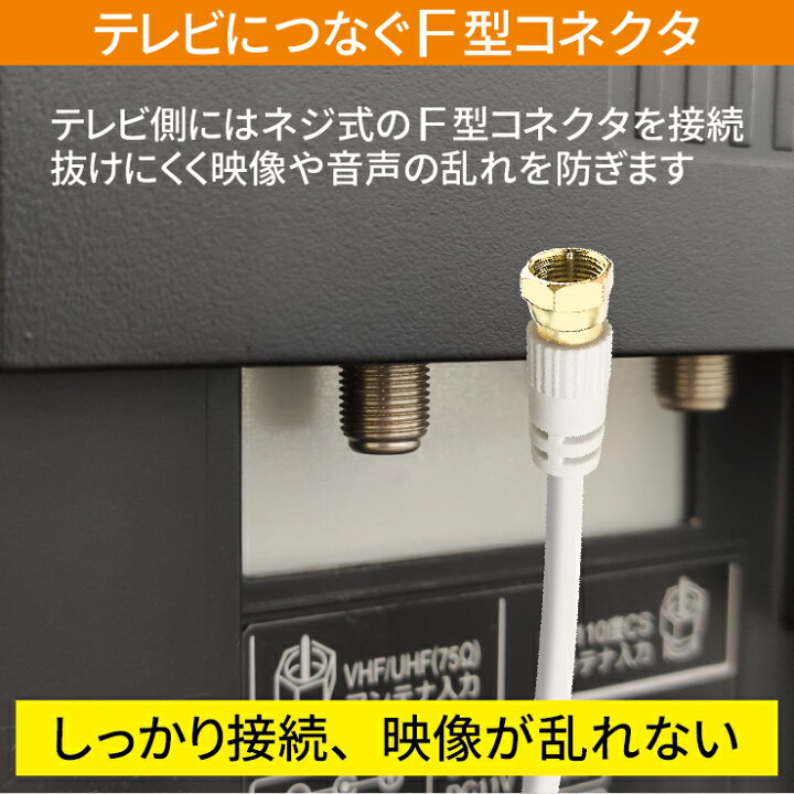 楽天市場 アンテナケーブル 1 5m 150cm 4k 8k 地デジ Bs Cs 対応 Fl S 4c Fb S4c Fb 高品質 同軸ケーブル 低減衰 ケーブル 4k対応 8k対応 テレビ 衛星放送 アンテナ ケーブル コード Tv テレビコード テレビ線 Avケーブル 送料無料 メール便専用 ハンファダイレクト