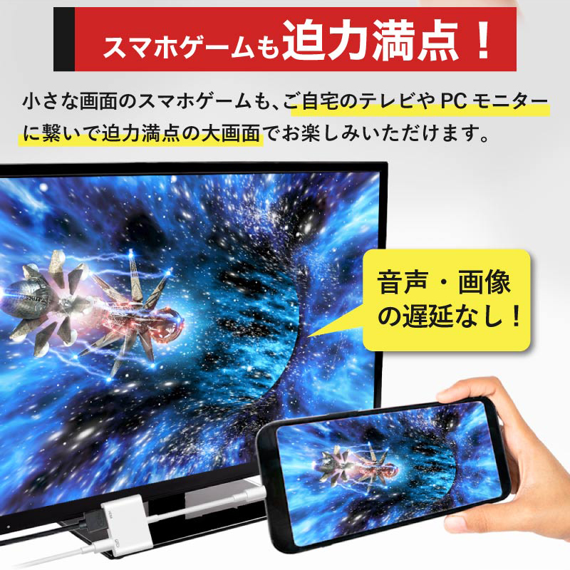 楽天市場】Lightning Digital AVアダプタ iPhone HDMI 変換ケーブル
