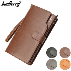Baellerry 長財布 厳選PUレザー 財布 カードケース 財布 メンズ レディース 革 スマホ収納可能 SIMカード収納 レザー 皮 サイフ 長サイフ 大容量 レディース メンズ財布 メンズウォレット 海外出