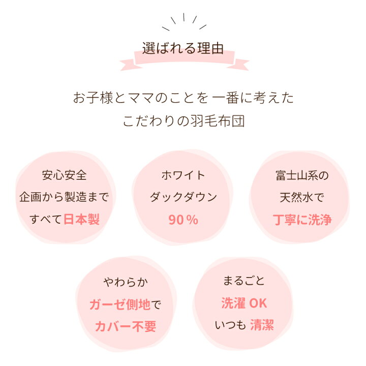 楽天市場 日本製 洗える 羽毛布団 100 140 ダウンケット おなかけっとダウン ダウン90 詰め物300g フランス産ダウン ハンガリー産ダウン ダブルガーゼ 羽毛掛け布団 ハーフケット ベビー キッズ ジュニア 子供用 羽毛ふとん 保育園 洗濯 可愛い 赤ちゃん 掛け布団 肌