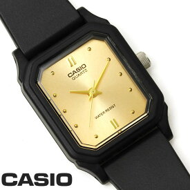 【あす楽】チプカシ 腕時計 アナログ CASIO カシオ チープカシオ ウレタンベルト LQ-142E-9A レディース 細身 シンプル 軽量 ブラック レクタンギュラー ゴールド 激安 スタンダード プレゼント ギフト 人気 WATCH うでどけい【CASIO STANDARD】