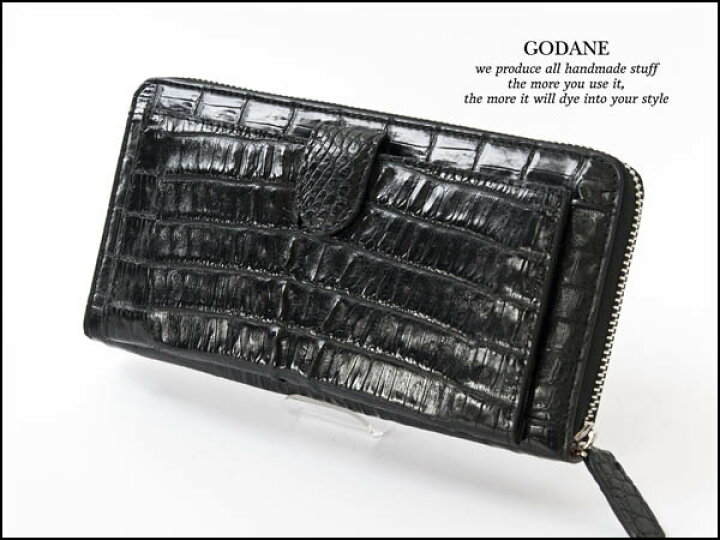 楽天市場 Godane ゴダン 長財布 財布 メンズ ウォレット 本革 クロコダイル カイマン ブラック 黒 プレゼント ラッピング無料 大人 激安 かっこいい ステータス ブランド ハピアン さいふ 流行 シンプル デザイン 特価 激安 セール ギフト 上司 彼氏 誕生日 Hapian