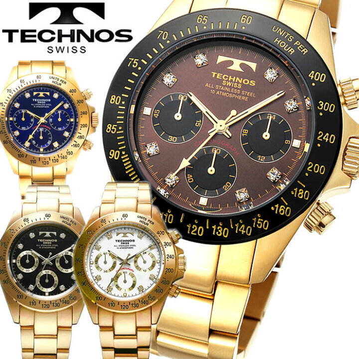 楽天市場】【メーカー正規品】TECHNOS テクノス 腕時計 クロノグラフ 