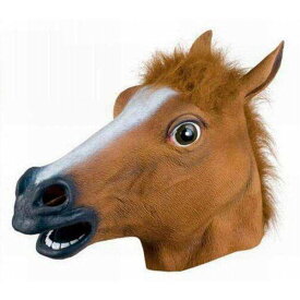 【P20倍限定！】THOM WILLS 被り物 マスク 馬 ハロウイン イベント コスプレ コスチューム 宴会 動物 余興 仮装 小道具 小物 アイテム ブラウン ホワイト ブラック