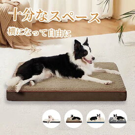ペットベッド ペットクッション M 長方形 ペットソファー 犬 ベッド 猫ベッド 枕付き 高反発 取り外せるカバー 滑り止め 防水 洗える 犬用ベッド 肌触りが良い