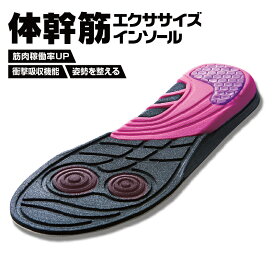 【公式】 インソール 体幹筋エクサインソール レディース ブラック S M L ゴルフ スポーツ 極薄 滑り止め ウォーキング バランス ランニング スニーカー 靴 人気 ダイエット ソール ボディメイクインソール 体幹 痩せる 運動