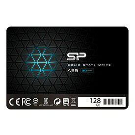 シリコンパワー SSD 128GB 3D NAND採用 SATA3 6Gb/s 2.5インチ 7mm 3年保証 A55シリーズ SP128GBS