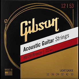 Gibson/SAG-BRW12 80/20 Bronze Acoustic Guitar Strings 12-53 Light ギブソン