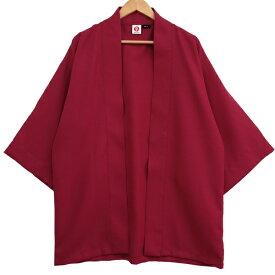 【Happi.Tokyo｜はっぴどっと東京】綾織法被（あやおりはっぴ）ワインレッド Wine Red 無地法被 はっぴ ハッピ 半被 半纏 はんてん日本 お祭り 太鼓 フェス イベント大人用 フリーサイズ当社オリジナル無地法被
