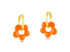 Big Metal London �r�b�O���^�������h�� Elsa Beaded Huggie Hoop Earrings 2963 �s�A�X �t�[�v�s�A�X �n�M�[�t�[�v �L���b�`���X �����p �h��� �X�C���O �r�[�Y �p�[���� ���Ԃ� ������ �S�[���h �t�F�~�j