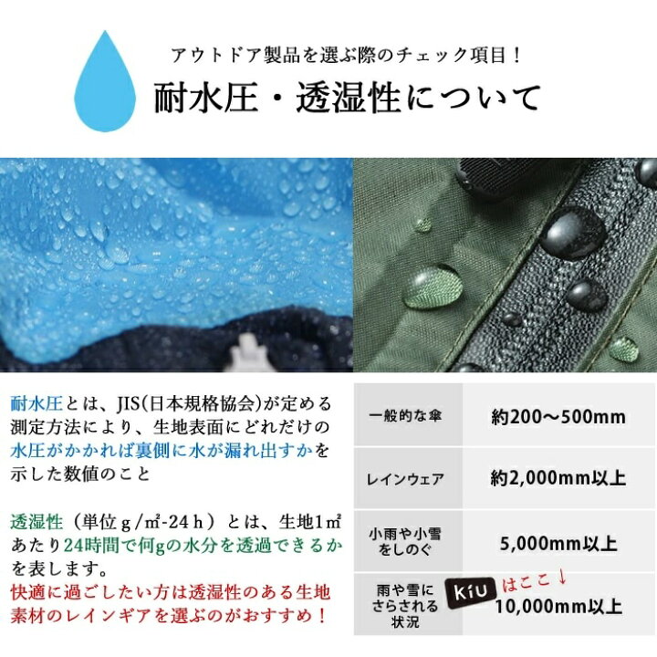 楽天市場】kiu キウ レインポンチョ 2ND レインコート 自転車 