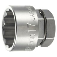 トネ(TONE) ソケット(12角・めがねレンチ用) RGD-17 二面幅17mm