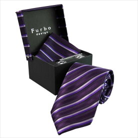 フルボ デザイン Furbo design ネクタイ SM1033-5 パープル 4点セット