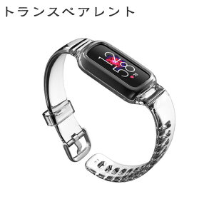Fitbit Luxe �Ή� ��̌^ �����o���h �ی�P�[�X�t�� �����N���A �r���v�x���g �X�}�[�g�E�H�b�`�o���h ���ւ��X�g���b�v �ւ��x���g �y�� �ϋv �j�����p �ȒP���� ���F�I��