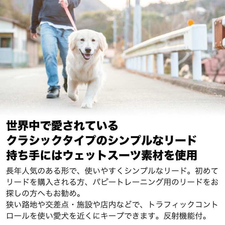 楽天市場 イージードッグ ソフトトレーナー 1cm 犬 リード 犬用 平紐型 散歩 お出かけ 握りやすい シンプル 中型犬 大型犬 Ezydog ハピポート 楽天市場店
