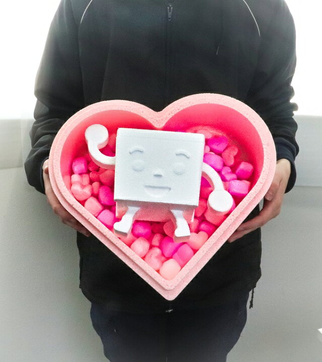 楽天市場 箱 ハート ハート型発泡スチロール ハート発泡 ピンク発泡 バレンタイン入れ物 記念日 はっぽうくん楽天市場店