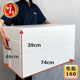 【5％OFF 11/11 01:59まで】発泡スチロール 箱 大型 大箱 特大 160サイズ クーラーボックス 魚 容器 保冷箱 保冷 保温 釣り 保冷 軽量 丈夫 BBQ お祭り レジャー キャンプ 自由研究【幅460×奥行740×高さ390】【HL-90】