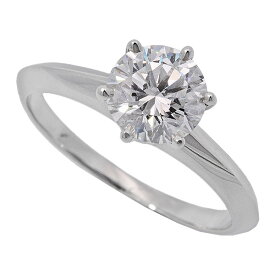 送料無料・返品可♪ティファニー ソリティア ダイヤ1.09ct H/VS2/VG リング PT950 13号 新品仕上げ済み♪【中古】