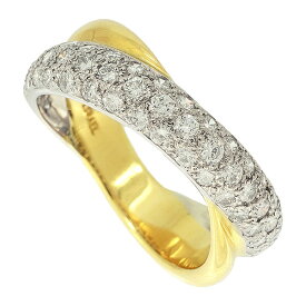 送料無料・返品可♪ティファニー ドッツ ツイスト パヴェダイヤ リング K18YG/PT950 11号 新品仕上げ済み♪【中古】