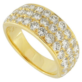 送料無料・返品可♪メーカー磨き済み♪ヴァンクリーフ&アーペル ヴィンテージ パヴェダイヤ リング K18YG 9号 A+♪【中古】