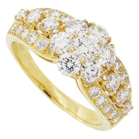 送料無料・返品可♪ヴァンクリーフ&アーペル スノーフレーク ダイヤ リング K18YG 15号 新品仕上げ済み♪【中古】