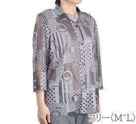 オパール加工シャツジャケット フリーM〜L 日本製 竹繊維 夏 婦人服 レディース シニアファッション