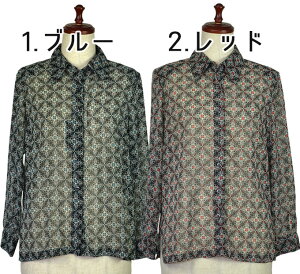 楊柳ブラウス M/L シニアファッション 夏 シニア 婦人服 中国製