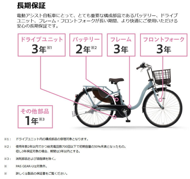 楽天市場】電動自転車 ヤマハ PAS With（パス ウィズ）24インチ 15.8Ah 