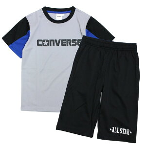 Tシャツ ハーフパンツ 上下セット コンバース ジュニア キッズ 男の子 半袖 子供 セットアップ 吸汗速乾 130cm 140cm 150cm 160cm