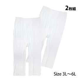 肌着 ステテコ 半 ズボン下 2枚組 メンズ 男性 下着 綿100% 大きいサイズ インナー 大人 3L 4L 5L 6L