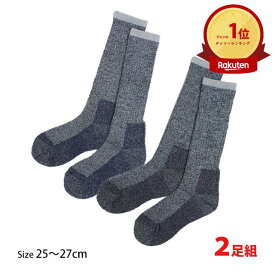 スキーソックス メンズ スキー靴下 大人用 くつ下 スキーウェア 靴下 2足組セット 遠赤加工 冬 2P スポーツソックス