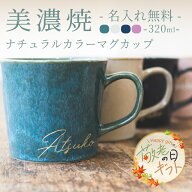 【敬老の日限定無料ラッピング 名入れ プレゼント】美濃焼 ナチュラルカラー マグカップ 320cc 全4色 【…
