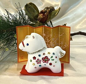 キラキラがかわいい♪2026年 招福干支の置物：馬（午）（うま）