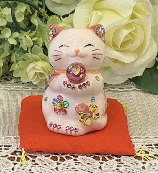 楽天市場】招き猫 デコレーション キラキラ 置物 おしゃれ かわいい 