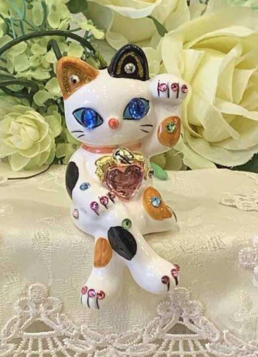 楽天市場】招き猫 デコレーション キラキラ 置物 おしゃれ かわいい 