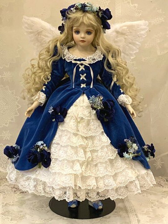 楽天市場】若月まり子 創作ビスクドール「エンジェル ブルーレイク  