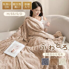【今だけ★ポイント5倍＋1000円OFFクーポン配布中】ふわとろ毛布 ブランケット 厚手 タオルケット フランネル 洗える 秋冬用 全季節対応 2枚合わせ 掛け布団 ハーフ セミシングル シングル セミダブル ダブル もこもこ ふわふわ 暖かい 柔らかく おしゃれ プレゼントにも