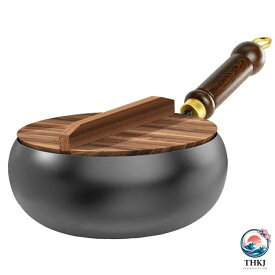 【全品10%ポイント】中華鍋 鉄手作り鉄鍋 焦げ付かない 24cm 26cm 28cm 鉄製中華鍋 軽量 省エネ ガス代節約 錆びない 木柄 高級鉄製フライパン 鉄分補給 ガスおよび電磁調理器対応 中華鍋 中華料理 北京鍋 野菜炒め 焼く 茹でる 煮る 調理用品 調理器具